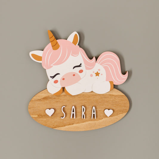 Placa Decorativa personalizada UNICORNIO