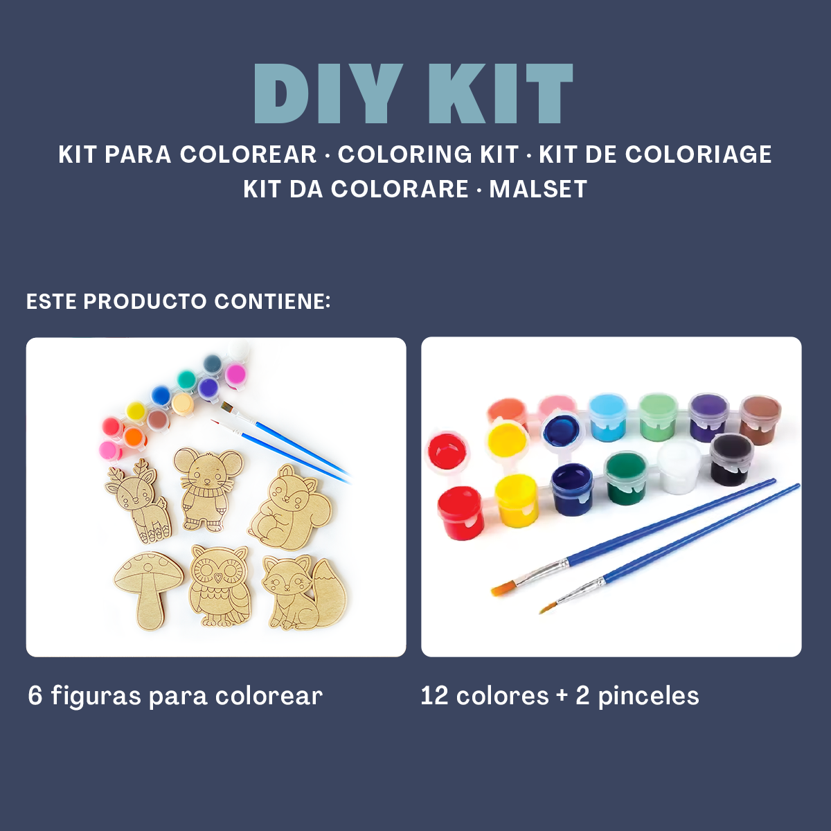 Kit para colorear - Animales del Bosque