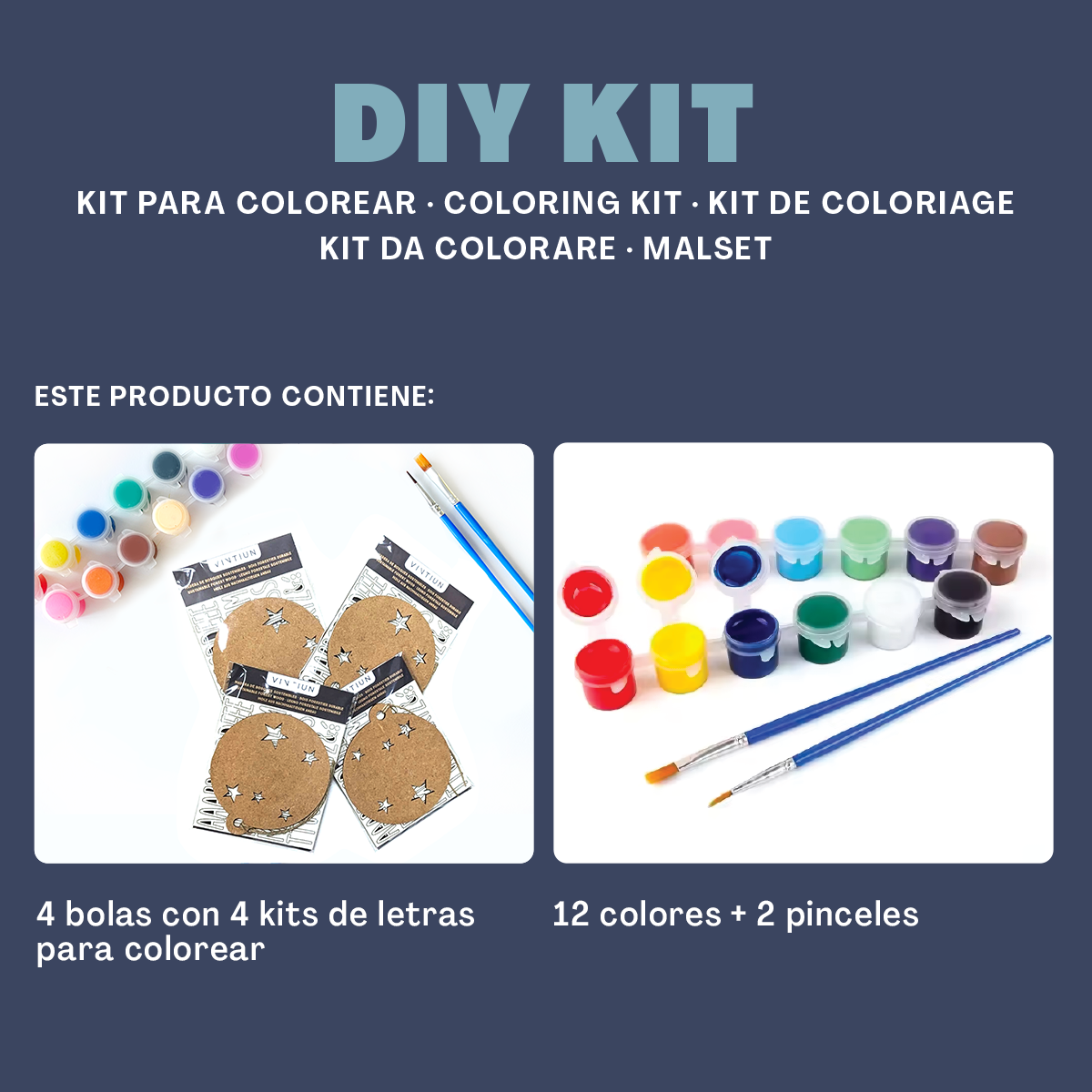 Kit para colorear - Bolas de Navidad