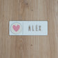 Placa decorativa blanca con charms a elegir