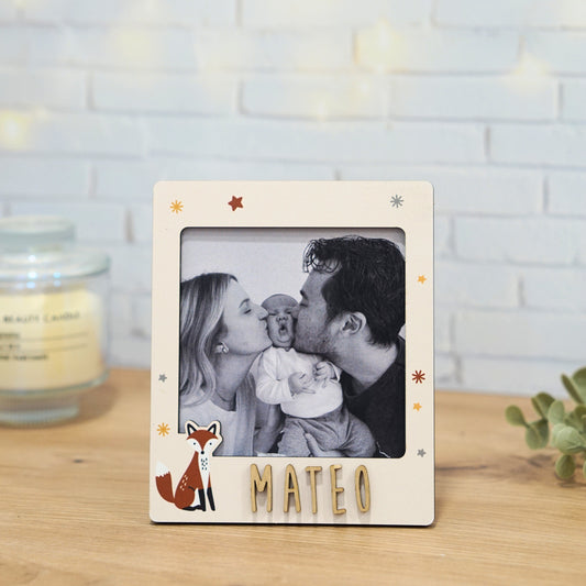 Personalized wooden photo frame "clamp"